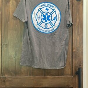 E94 Port and Company Gray and Blue Short Sleeve Tees NWOT